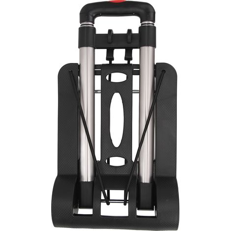 Chariot pliant, capacité de 50 kg, en alliage d'aluminium, avec roues et poignées de traction, idéal pour les voyages, les déménagements, le shopping et le bureau. (1/5)