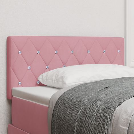 Tête de Lit LED avec des lumières à LED Rose 90 cm Velours vidaXL (1/5)