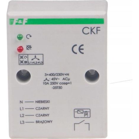 F&F Détecteur de phase CKF - 51x67x26 mm - Protection moteur - Contrôle tension - Sécurité accrue (1/4)