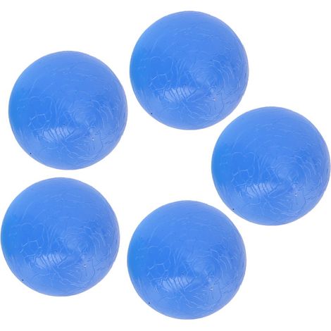 5 pièces Balle Anti-Stress en Silicone pour Renforcement Musculaire et Relaxation - Bleu (Dureté 30 Degrés)