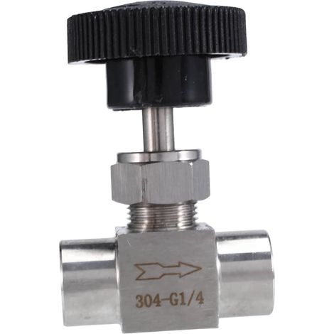 1/4 Equal Female Thread 304 Stainless Steel Flow Control Shut-off Needle Valve (1/5)
