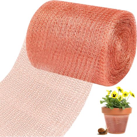 Filet Anti Limaces et Escargots 127mm x 6m, Barriere Protection Rongeur Grillage Anti Maille Double, Ruban Cuivre Contre pour Rat (1/5)
