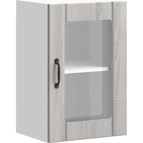 Maison Exclusive - Armario de pared para cocina puerta cristal Lu