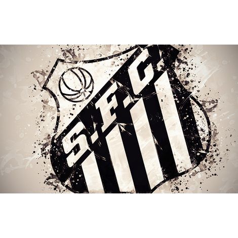 Papier peint panoramique Foot / Football - SFC - Santos Futebol Clube - 130 cm x 81 cm (1/2)