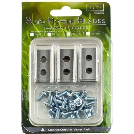 30pcs Set de Lames Tondeuse,Lames de Rechange en Acier Inoxydable Renforcé Compatibles avec Worx (1/4)