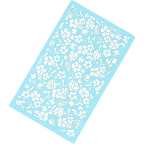 Pochoir D'Écran De Soie Pour Argile Polymère Réutilisable 1 Feuille 15.00 X 9.00 cm Modèle De Bricolage Lavable Pour Création De Bijoux Dessin Et Décoration De Fête (1/5)
