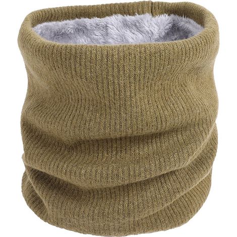 1 cache-cou multifonctionnel chaud et chaud - cagoule d'hiver coupe-vent en polaire pour moto, course à pied, ski et snowboard, pull polaire double couche, chaud, couleur unie, tour de cou tricoté sim (1/4)