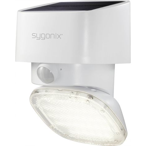 Sygonix – Applique solaire 20W SY4673534 – Détecteur de mouvement PIR – 2000 lumens blanc froid – Matériau plastique ABS – IP65 extérieur (1/5)