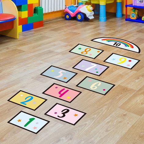 Sticker Enfant - PVC Souple Multicolore 30x60 Cm - Décoration École Maternelle Chambre Enfant Salle De Jeux - 1 Set (1/5)
