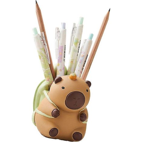 Capybara Rangement Bureau Résine Porte-crayons Animal Mignon Solution Stockage Stylos Organisateur de Bureau Cadeau (190 caractères) (1/4)