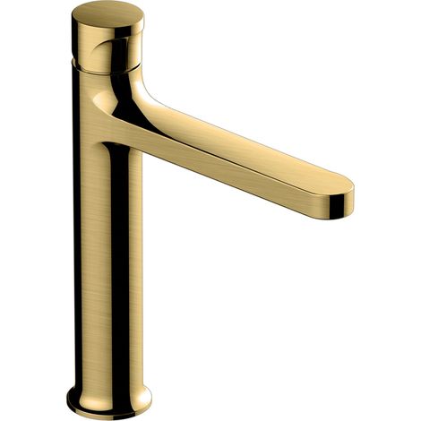 RAK Positano Brushed Gold Mid Height Basin Mixer Tap - RAKPOS3016G (1/2)