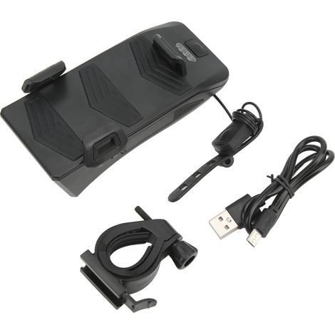 Kit lumineux vélo 4-en-1 : phares étanches, batterie externe USB, support téléphone et avertisseur pour cyclisme outdoor. (1/5)