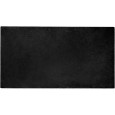 Anti-Slip Faux Rabbit Fur Rug OLITE Black 80 x 150 cm Polyester vidaXL