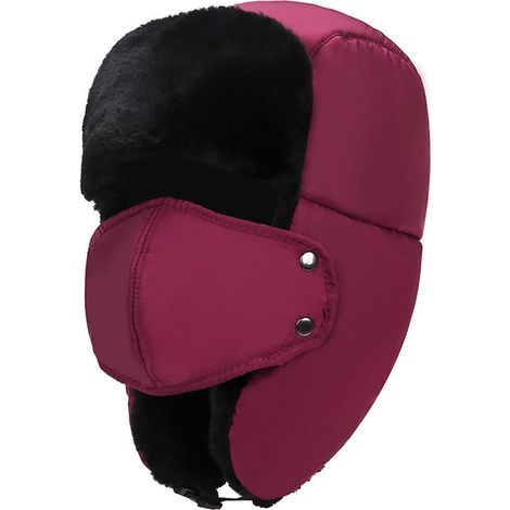 Balaclava - Casquette Anti-UV Pour Ski Et Snowboard - Protection Visage Oreilles Et Cou - Matière Polyester Et Fourrure Synthétique - Unisexe (1/5)