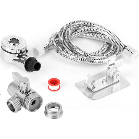 Lot de kit de douchette à main pour salle de bain, convertisseur de robinet avec accessoires de lavage des cheveux