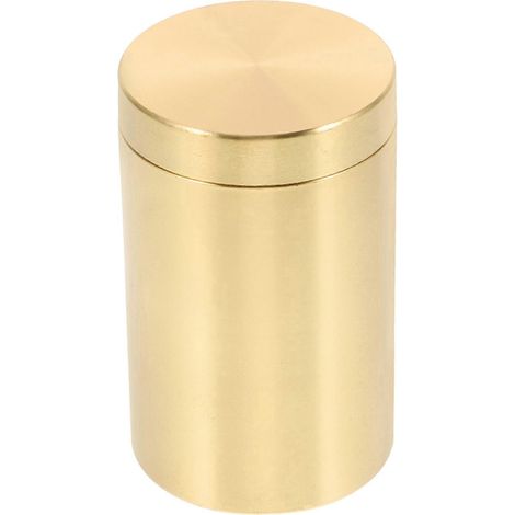 Boîte de conservation en laiton hermétique pour aliments (1 pièce), idéale pour les en-cas, le thé ou les céréales.-7.8x4.8cm-Golden (1/3)