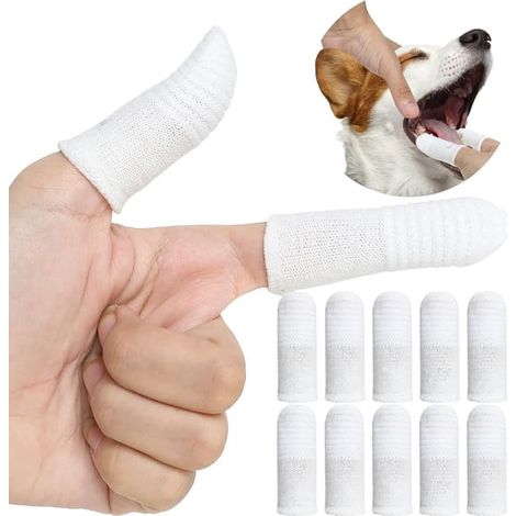 Brosse à dents pour animaux, lot de 10, pour chiens et chats, haleine fraîche et tartre, outil de soin dentaire (1/5)