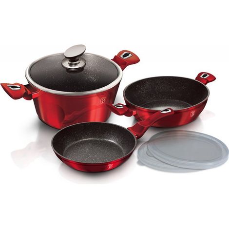 Ensemble de casseroles et poêles bordeaux Berlingerhaus BH-7046 (1/5)