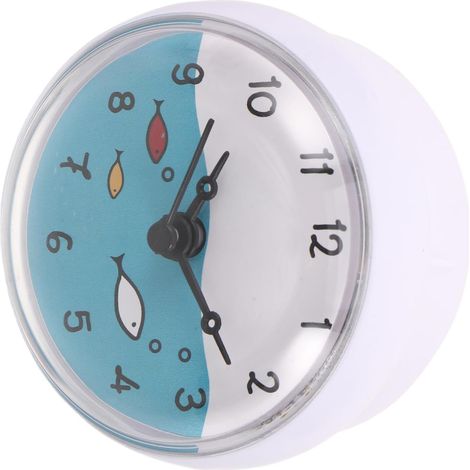 Horloge Étanche à Ventouse pour Salle de Bain, Portable et Remplaçable, en Plastique Moderne, Maison et L'école (1/5)