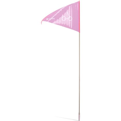 Bandera para bicicleta Bandera de seguridad para bicicletas para niños 1,5 m rosa