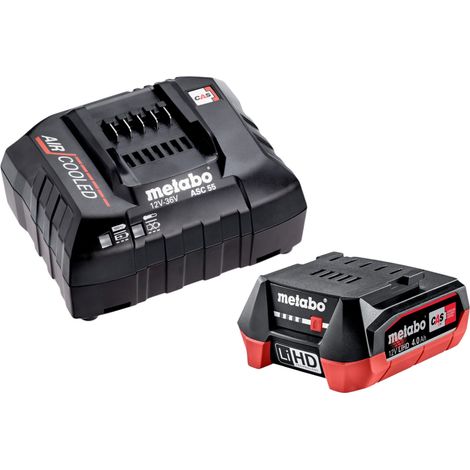 Metabo Basis Set 1x LiHD Akkupack 12 V  4,0 Ah Akku ( 625349000 ) + ASC 55 Ladegerät ( 627044000 )