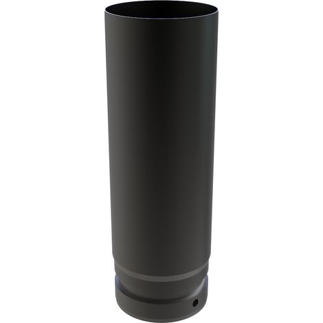 Tubo 0,25 metros Ø 80 con junta. Vitrificado negro mate