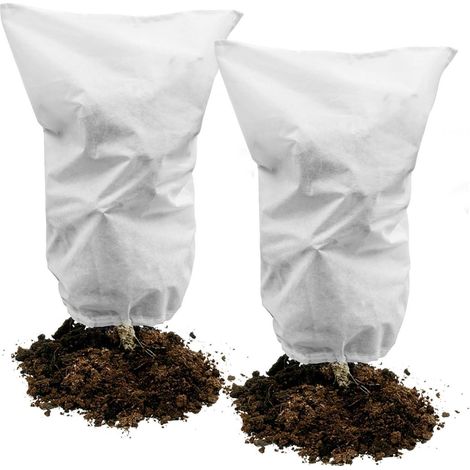 Muzhira 2pcs 50g/m² 60x80cm Frostschutzhaube Zugband Garten Winterschutzvlies (1/5)