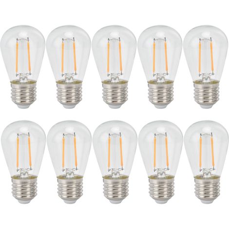 10 ampoules LED extérieures guirlande lumineuse rétro réglable, compatible élevée, décoration de fête (1/5)