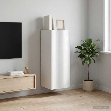 vidaXL Armoire Murale Blanc brillant 33 x 34,5 x 90 cm