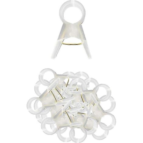100x Gartenpflanzenclips, Rankgitterclips für Gurken, Gemüse, Tomaten, Weinreben, Blumen und Ranken, Blumen- und Pflanzenclips für Gewächshäuser-2.0cm Clear (1/5)