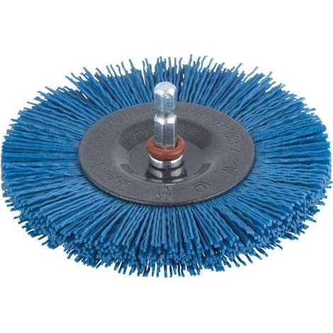 Wolfcraft - Nylondraht-Scheibenbürste, soft S=6mm,blau,ø100mm - 2727000 (1/3)