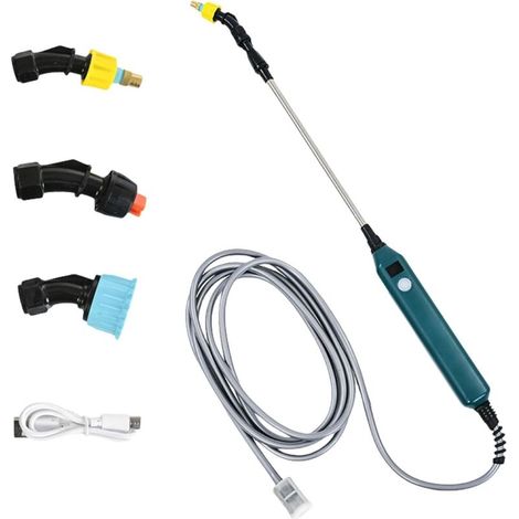 Pulvérisateur Jardin Électrique Rechargeable USB avec Tuyau d'eau Longue Longueur Télescopique pour Le Désherbage Facile Les Soins (1/3)