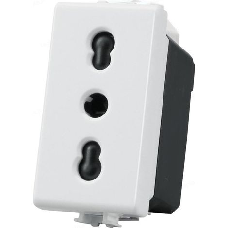 Presa Elettrica Bipasso Universale Con Otturatore Di Sicurezza Per Bambini (1/4)
