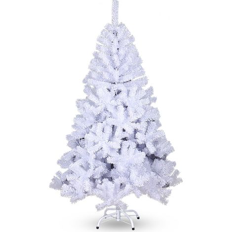 SWANEW 2.1m albero di Natale bianco albero di Natale artificiale Art albero un unico Decorazione di Natale difficile da decorare per la decorazione natalizia (1/5)