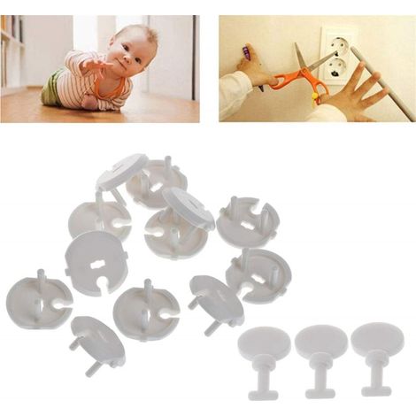 Set Bébé Enfant de 12 Pièces Prise 3 Pièces pour Clé ABS Prise Standard Française Cache Protection et pour Clé (1 Ensemble) (1/5)