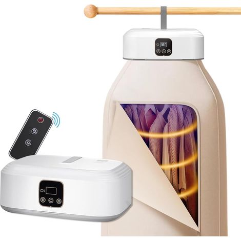 Sèchelinge électrique portable, séchoir à air chaud, avec minuterie stérilisation UV, Armoire à air chaud pour appartement