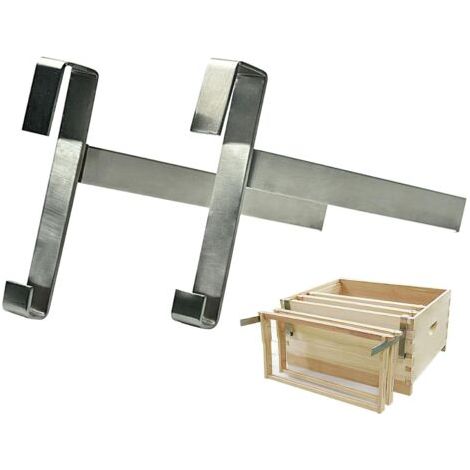 Porte-cadres d'abeilles, 2pcs 8,5 pouces en acier inoxydable Stand de ruche, 5 porte-trame de ruche à capacité complète, support de support d'apiculture pour apiculteur (1/5)