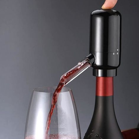 Aérateur vin électrique décanteur – Distributeur automatique – Noir – Pour vin rouge, blanc (1/4)