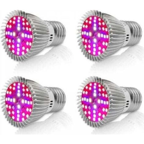 [4 pieces] 10W E27 LED Grow Light, Full Spectrum Grow Light
