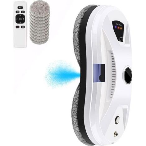 robot-laveur-de-vitre-automatique-5600-pa-3-modes-fonction-de-pulverisation-deau-systeme-de-securite-telecommande-10-chiffons-226954968 (1/4)