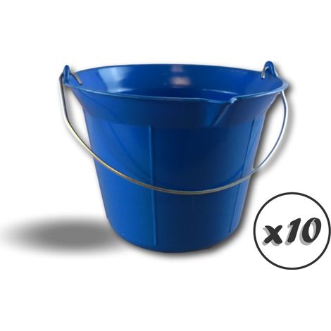 Seau ménage plastique à bec verseur - Lot de 10 - Seau 11 litres (1/5)