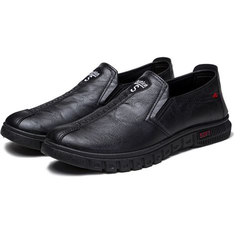 1 paire Chaussures de travail Divers accessoire de portail, antidérapantes, imperméables, résistantes à l'huile, semelle souple, en cuir (1/5)