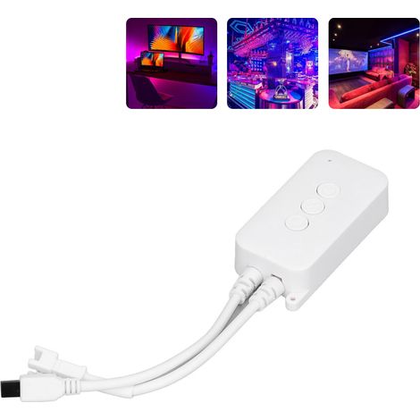[LED-Controller] Bluetooth-Musiksteuerung mit 44 Fernbedienungstasten – Kunststoffmaterial, DC 5V-24V, 117 Modi