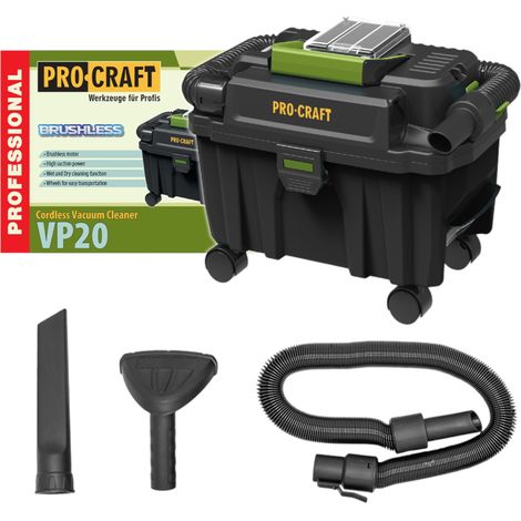 Procraft VP20 Aspirateur industriel sans fil 20 V 10 l Brushless Solo - sans batterie, sans chargeur (1/5)