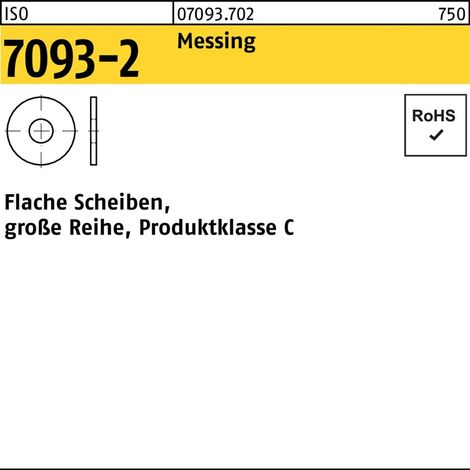 Rondelle ISO 7093-2 16 laiton 50 pièces