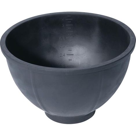 Toolland Gipsbecher, Gummi, rund, schwarz, 1.5 Liter