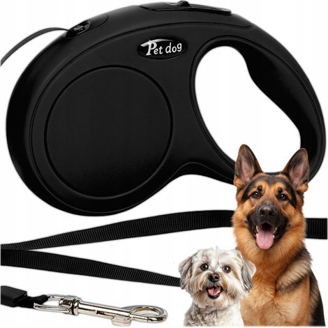 Automatische Leine für Hund/Katze, flexibel, 5 m, einziehbar, robust, mit Verriegelung, bis zu 20 kg (1/5)