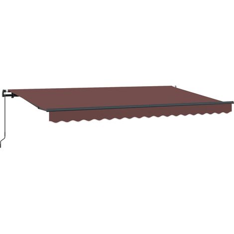 Maison Exclusive - Tenda Retrattile Marrone 400 x 200 cm Tessuto (1/4)
