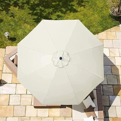 Housse de remplacement pour parasol 3M - 8 côtes Toile de remplacement pour parasol Tissu de remplacement imperméable en polyester résistant aux UV (1/5)