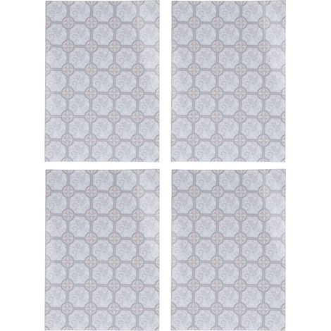 Lot de 4 autocollants de sol pour maison de poupée, échelle 1/12, brillant, réaliste, miniature, adhésif papier sol unique 05 (1/5)